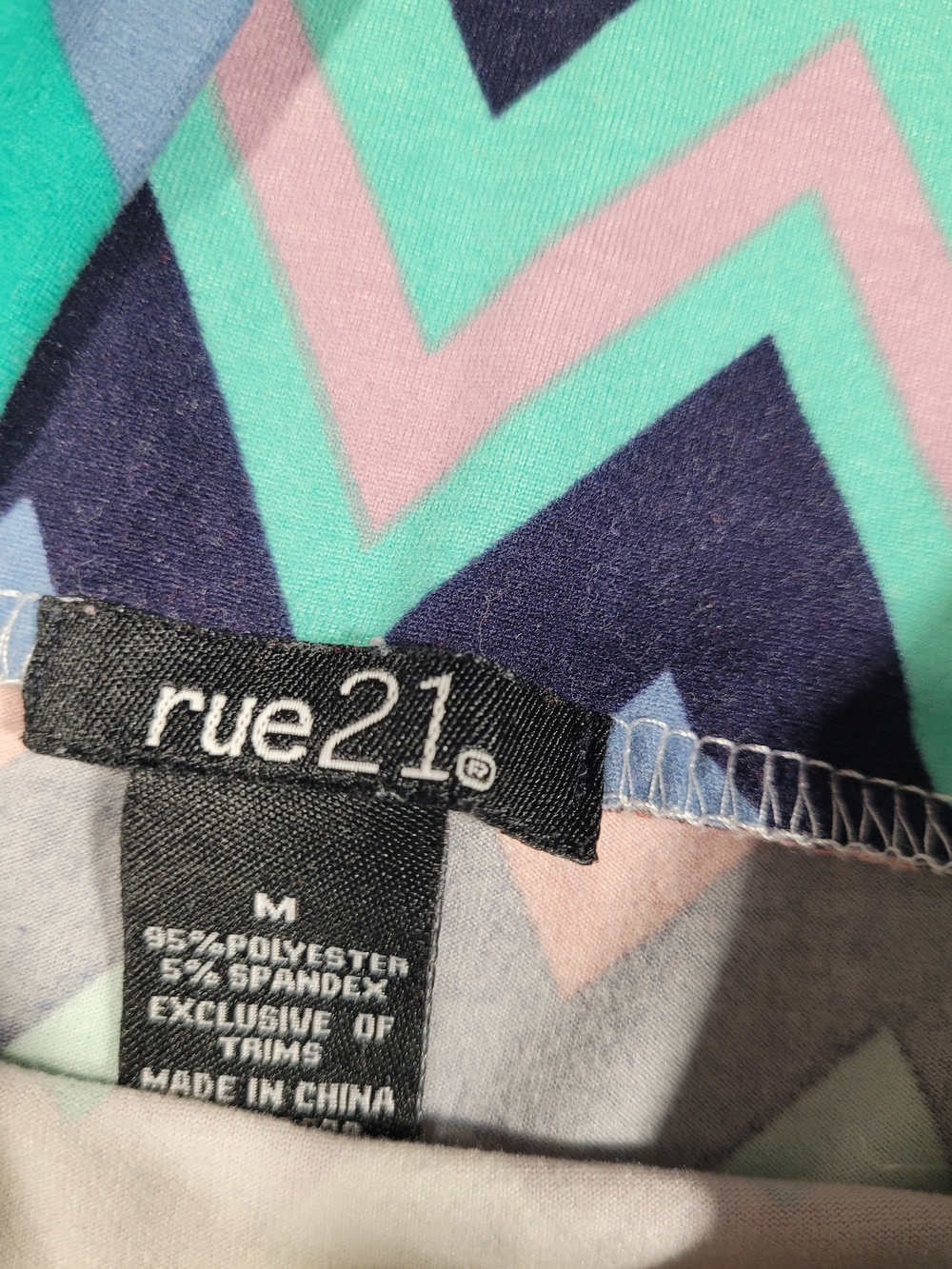 Rue21 Multicolor Chevron Maxi Skirt - Navy, Teal, Coral - Picture 2 of 3
